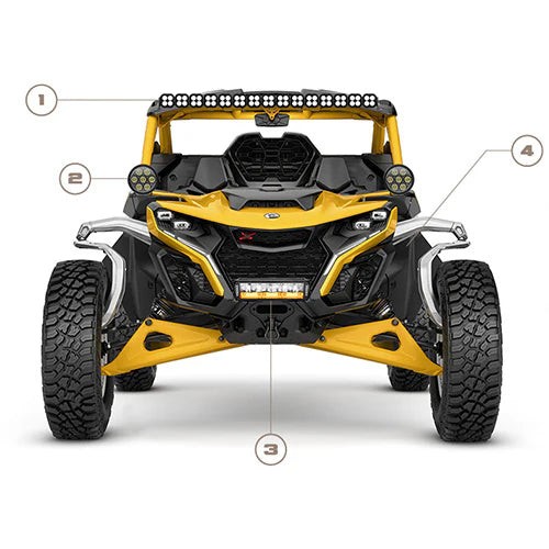 Vision X Offroad LED light bar and pods for Jeep Wrangler overland builds